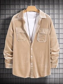 Manfinity 男士翻蓋口袋襯衫