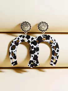 Hoa tai thả thiết kế chữ U - Nhiều màu - Xem 1