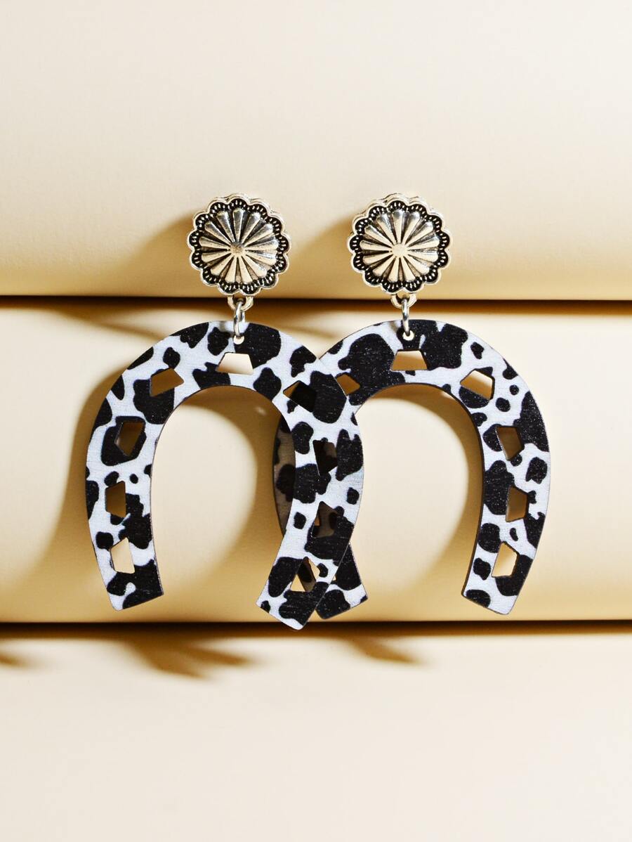 Hoa tai thả thiết kế chữ U - Nhiều màu - Xem 1