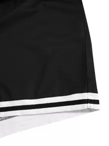 Manfinity Hypemode 男士寬鬆字母拼接條紋t恤和短褲套裝 - 黑色 - 查看 3