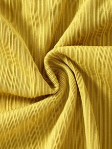 Young Girl Lettuce Trim Halter Top & Pants - Yellow - View 4