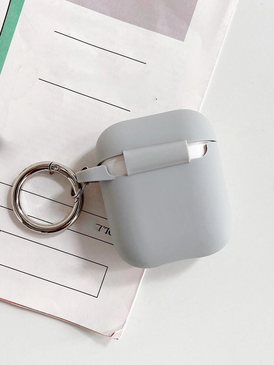 Apple Plain Silicone Case Compatible With Airpods Compatible With Airpods1/2 AirPods Pro - Light Grey - View 1