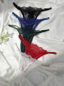 5入組花卉蕾絲內褲套裝 - 彩色 - 查看 3