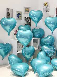 6 Piezas Globos De Papel De Aluminio Azul Marino Para Bodas, Cumpleaños, Decoración En Forma De Corazón - Azul - Ver 1