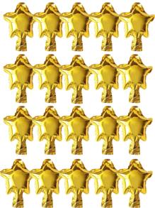 1pc/20pcs Mini Gold Star Decoration Balloons, Ramadan, Ramadan Decor, Eid Mubarak - Gold - View 4