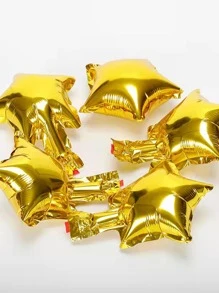 1pc/20pcs Mini Gold Star Decoration Balloons, Ramadan, Ramadan Decor, Eid Mubarak - Gold - View 5