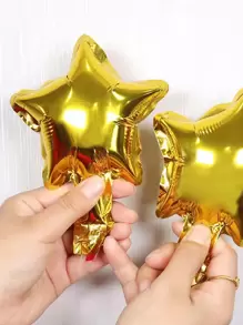 1pc/20pcs Mini Gold Star Decoration Balloons, Ramadan, Ramadan Decor, Eid Mubarak - Gold - View 6