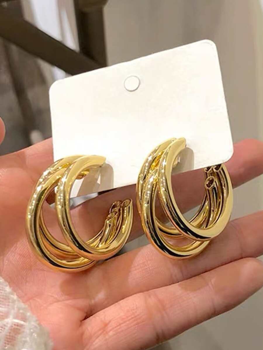 Pendientes de aro abierto minimalista