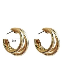 Pendientes de aro abierto minimalista