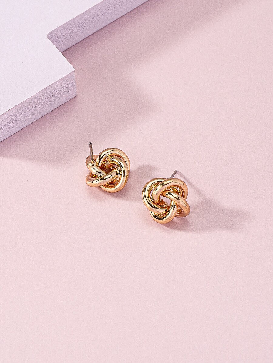 Twist Stud Earrings SHEIN USA