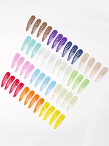 50pcs Random Color Solid Snap Clip - Multicolor - View 4