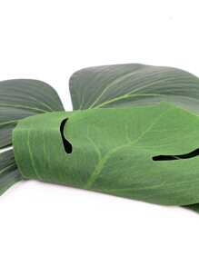 12入組人造熱帶印花樹葉 - 綠色 - 查看 4