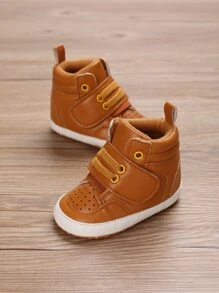 Bebé Zapatillas de skate arriba alta cierre de gancho y bucle - Marrón - Ver 4