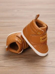 Bebé Zapatillas de skate arriba alta cierre de gancho y bucle - Marrón - Ver 5