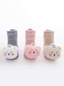 Bộ 3 Vớ Gấu Hoạt Hình - Nhiều màu - Xem 3