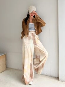 DAZY Flap Pocket Drop Shoulder Crop Shirt - Brown - View 6