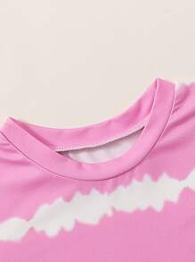 SHEIN Toddler Girls Colourblock Dress - Lilac Purple - View 6