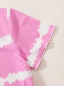 SHEIN Toddler Girls Colourblock Dress - Lilac Purple - View 5