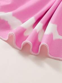 SHEIN Toddler Girls Colourblock Dress - Lilac Purple - View 4