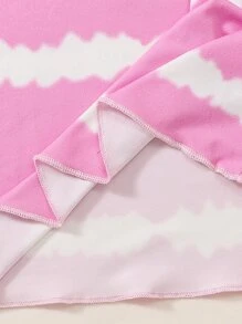 SHEIN Toddler Girls Colourblock Dress - Lilac Purple - View 7