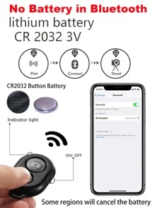 遙控落地式手機/相機三腳架，手機三腳架 - 黑色 - 查看 4