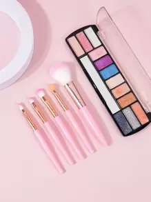 Set de mini brochas de maquillaje para viaje, brochas de maquillaje/cosméticas, set de brochas, kit de brochas de maquillaje, set de brochas de maquillaje, set de maquillaje completo, set de brochas de maquillaje, kit de maquillaje completo, kit de brochas, set de brochas de maquillaje, set de regalo de maquillaje - Rosa - Ver 2