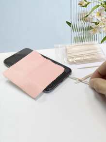 1pc Cell Phone Screen Cleaning Cloth & 1pack Swab - Multicolor - View 1