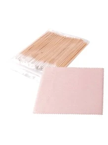 1pc Cell Phone Screen Cleaning Cloth & 1pack Swab - Multicolor - View 3