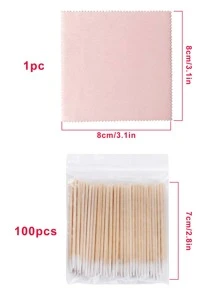 1pc Cell Phone Screen Cleaning Cloth & 1pack Swab - Multicolor - View 4