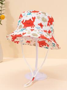 幼童隨機蟹紋漁夫帽