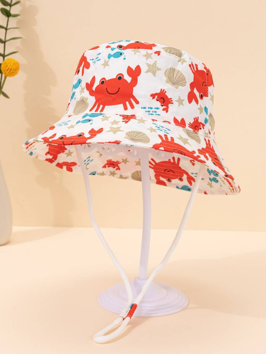 幼童隨機蟹紋漁夫帽