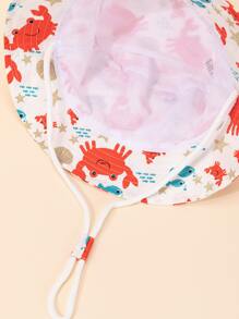 幼童隨機蟹紋漁夫帽