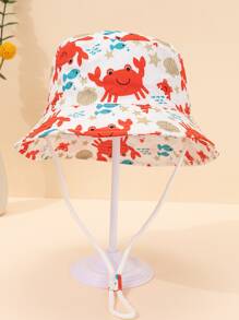 幼童隨機蟹紋漁夫帽