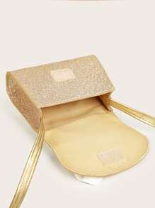 1个女童蝴蝶结亮片可爱公主迷你斜挎包，迷你零钱包，时尚迷你单肩包，可搭配各种服装和配饰