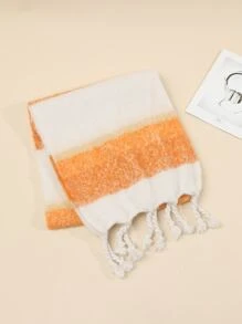 Two Tone Tassel Detail Scarf - Multicolor - View 2