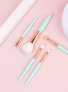 5pcs Mini Cosmetic Brushes Small Brushes For Kids, Makeup Brush/Cosmetic Brush,Brush Set,Makeup Brush Kit,Make Up Brush Set,Make Up Set Complete,Makeup Brush Set,Complete Makeup Kit,Brush Kit,Brushes Makeup Set,Makeup Gift Set,Set - Baby Blue - View 2