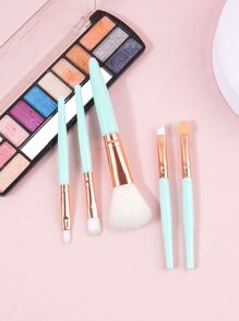 5pcs Mini Cosmetic Brushes Small Brushes For Kids, Makeup Brush/Cosmetic Brush,Brush Set,Makeup Brush Kit,Make Up Brush Set,Make Up Set Complete,Makeup Brush Set,Complete Makeup Kit,Brush Kit,Brushes Makeup Set,Makeup Gift Set,Set - Baby Blue - View 5
