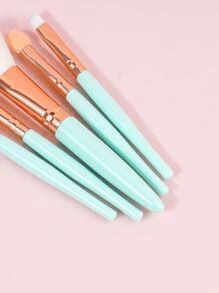 5pcs Mini Cosmetic Brushes Small Brushes For Kids, Makeup Brush/Cosmetic Brush,Brush Set,Makeup Brush Kit,Make Up Brush Set,Make Up Set Complete,Makeup Brush Set,Complete Makeup Kit,Brush Kit,Brushes Makeup Set,Makeup Gift Set,Set - Baby Blue - View 7