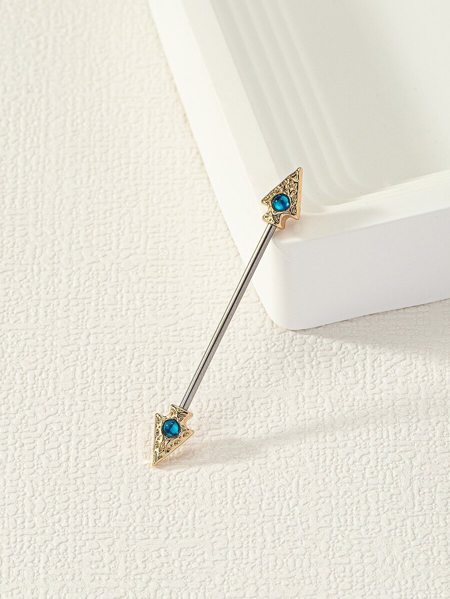 Arrow Decor Nipple Ring - Multicolor - View 1