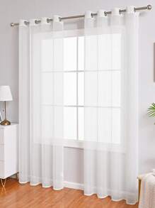 素色單片透視窗簾 - 彩色 - 查看 3