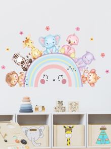 1 件卡通图案墙贴、贴纸、墙贴花、乙烯基贴花，用于家居装饰、春季装饰品让您的家焕然一新、Rama 装饰贴纸 - 彩色 - 查看 1