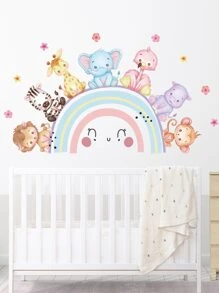 1 件卡通图案墙贴、贴纸、墙贴花、乙烯基贴花，用于家居装饰、春季装饰品让您的家焕然一新、Rama 装饰贴纸 - 彩色 - 查看 2