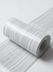 1roll Wooden Pattern Wall Waistline Sticker - Multicolor - View 1