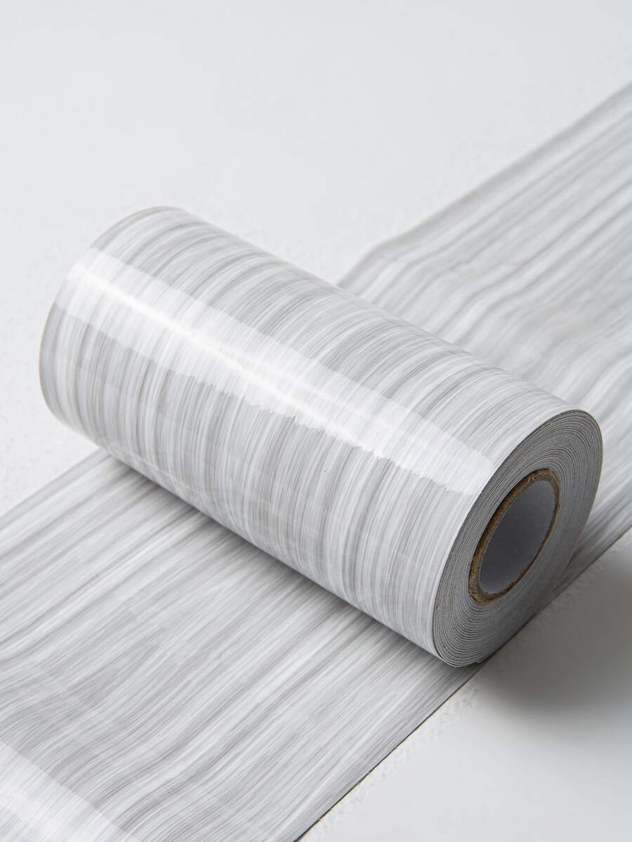 1roll Wooden Pattern Wall Waistline Sticker - Multicolor - View 1