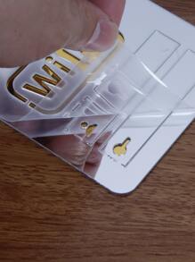 1pc WiFi Pattern Mirror Wall Sticker - Silver - View 4