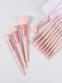 Luksusowy zestaw 12 pędzli do makijażu, w tym pędzel do cieni do powiek, pędzel do pudru, pędzel do konturowania, pędzel do rozświetlacza