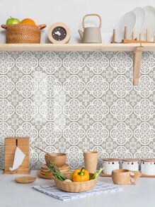 10 件曼陀罗图案自粘厨房贴纸、贴纸、墙贴、乙烯基贴花用于家居装饰、春季装饰品让您的家焕然一新、节日装饰贴纸礼物生日毕业厨房装饰 - 彩色 - 查看 2