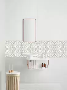 10 件曼陀罗图案自粘厨房贴纸、贴纸、墙贴、乙烯基贴花用于家居装饰、春季装饰品让您的家焕然一新、节日装饰贴纸礼物生日毕业厨房装饰 - 彩色 - 查看 3