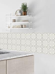 10 件曼陀罗图案自粘厨房贴纸、贴纸、墙贴、乙烯基贴花用于家居装饰、春季装饰品让您的家焕然一新、节日装饰贴纸礼物生日毕业厨房装饰 - 彩色 - 查看 4