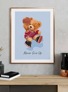 Láminas decorativas sin marco con patrón de oso - Multicolor - Ver 1